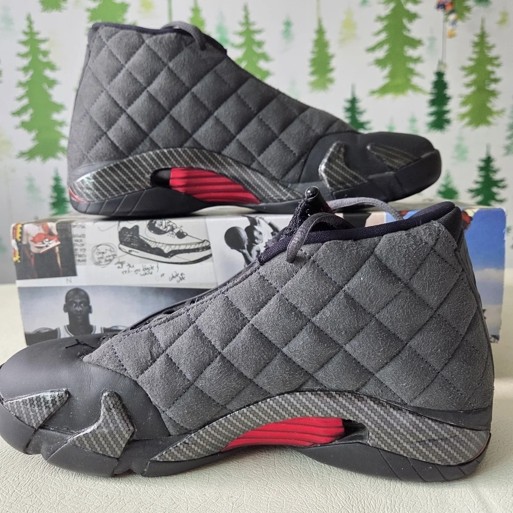 Air Jordan 14 Retro Black-Anthracite-Varsity Red